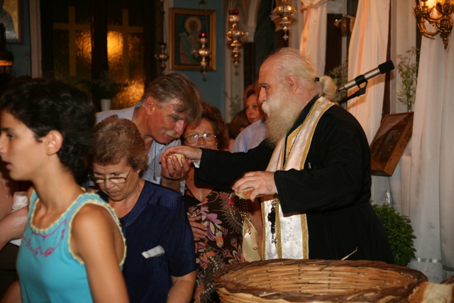 August 14 - Panaghia festival - Distribution of the blessed bread 